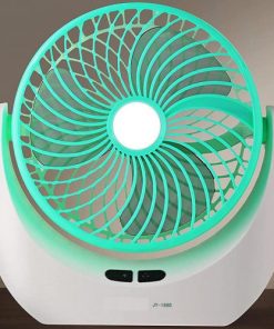 Jy super 1880 fan lithium rechargeable mini table fan with LED light . রিচার্জেবল মিনি টেবিল ফ্যান সাথে led লাইট