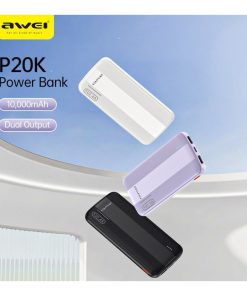 AWEI P20K 10000mAh Dual USB Output & Type-C Input Port Power Bank best and fast charging