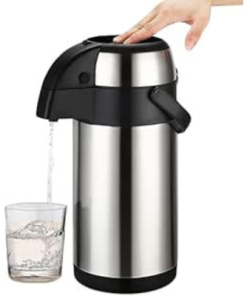 Prestige 4.0L FLASK Stainless Steel Pump Action The ideal HOT AND COLD insulated serving solution With carry Handle