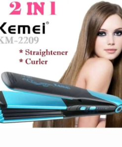 Kemei KM 2209 Profesonal and high quality StraightCare & Curler 2 in 1 Straightener for Women