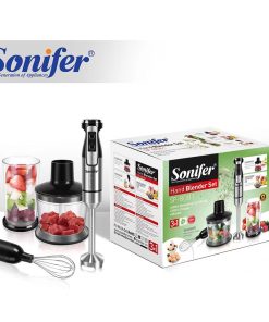 Sonifer SF-8081 3 in 1 professional and high quality home stainless steel fast electric 3 in 1 multifunction chopper whisk immersion hand blender set