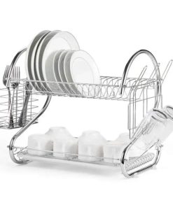 New Arrival WL264  2 Layer Multipurpose Kitchen Dish Drainer Rack made of durable Stainless Steel