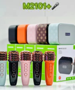 Booms M2102+ Portable Karaoke Mini Bluetooth Speaker With Microphone LED Light High Quality Sound